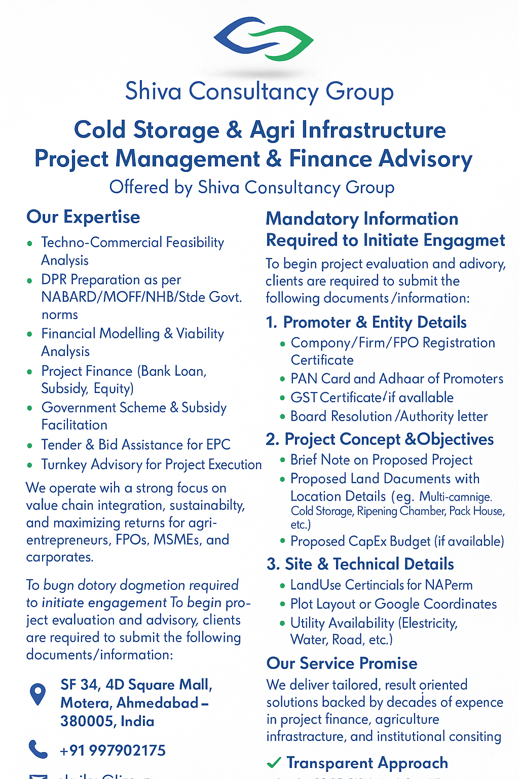 Agri Infrastructure Advisory